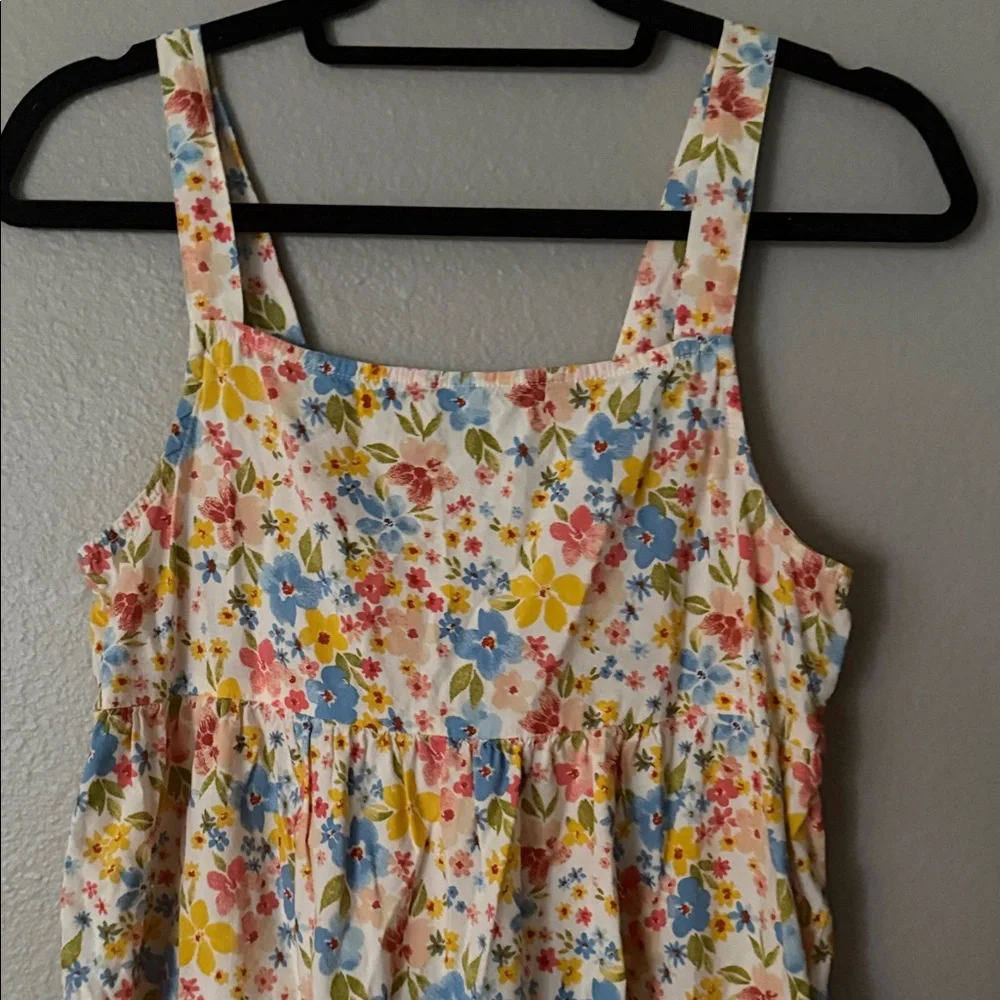 Old Navy Floral Cotton Sundress in White, Blue, Yellow, Pink